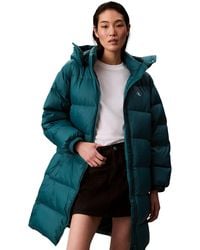 Calvin Klein - 's Essential Mid Weight Long Puffer Jacket With Hood - Lyst