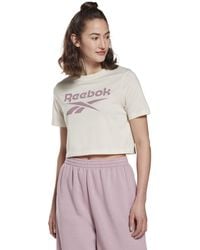 Reebok - Ri Bl Crop Tee T-shirts - Lyst