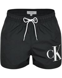 Calvin Klein - Badehose Badeshort Short Drawstring Gr. XL Schwarz - Lyst