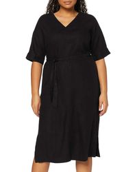 find Damen Midi A-Linien-Kleid aus Leinen Marke
