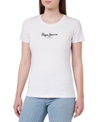 Pepe Jeans - New Virginia T-shirt Slim Fit Short Sleeve White - Lyst