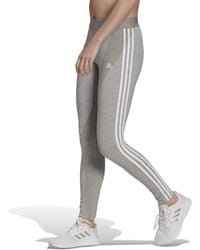 adidas - Essentials 3 Stripe leggings - Lyst