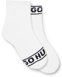 HUGO - Zweier-Pack kurze Socken mit Logo-Bündchen - Lyst