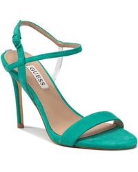 Guess - , Fl5kab Fashion Heel Sandals, Green, 8 Uk - Lyst