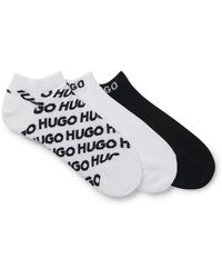 HUGO - 3p As Uni Logo Cc W Ankle Socks - Lyst