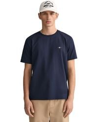 GANT - Slim Fit Short Sleeve Shield Logo T-Shirt - Lyst