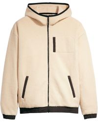 Levi's - Pop Hooded Sherpa Neutrals Sudadera con Capucha - Lyst