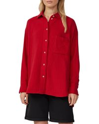 S.oliver - Oversized Bluse aus Musselin - Lyst