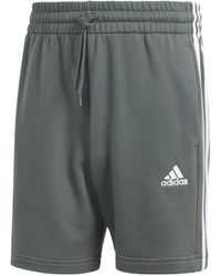 adidas - Essentials French Terry 3-Stripes Shorts Pantaloncini Casual - Lyst