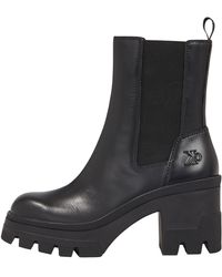 Calvin Klein - Chunky Heeled Chelsea Boot LTH YW0YW01112 Mittelhohe Stiefel - Lyst