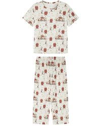 Women'secret - Pijama Pantalón Capri de ga Corta Colección Multilicense Urban - Lyst