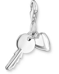 Thomas Sabo - Charm-Anhänger Schlüssel mit Herz silber 925 Sterlingsilber 0349-001-12 - Lyst