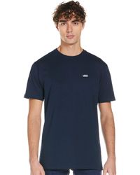 Vans - Men's Left Chest Logo Tee T - Shirt,blue (navy-white Blue Navy),x-small (83 - 92 Cm) - Lyst