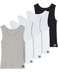 Billabong - S Undershirts 5 Pack Lightweight Tank Tops For Classic Ribbed Cotton - Lyst