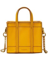 Fossil - Carmen Micro Tote Bag Golden Yellow - Lyst