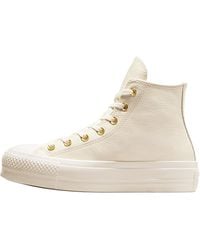 Converse - Chuck Taylor All Star High-top Platform Leather Sneaker Voor - Lyst