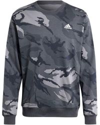 adidas - Seasonal Essentials Camouflage Sweatshirt Maglia di Tuta - Lyst