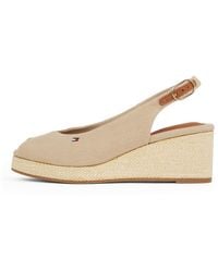 Tommy Hilfiger - Alpargatas de cuña Mujer Flag Mid Slingback con Correa Ajustable - Lyst