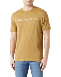 GANT - Printed Graphic SS T-Shirt - Lyst