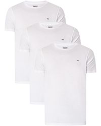 DIESEL - Lot de trois T-shirts avec col en V - Lyst