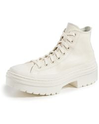 Converse - A10370C Chuck Taylor All Star Lugged Heel Leather Platform Mujer Egret/Egret/Egret EU 37 - Lyst