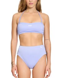 PUMA - Bandeau Ribbed Bikini Top & Bottom Set - Lyst