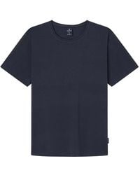 Springfield - Camiseta de Lycra con Cuello Redondo básica algodón - Lyst