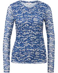 S.oliver - T-Shirt Langarm Blue 48 - Lyst
