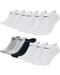 Nike - Sneakersocken Socken 12 Paar Weiß Grau Schwarz Füßling - Lyst