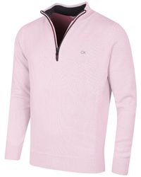 Calvin Klein - Golf Katoenen Trui-roze-xl - Lyst
