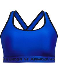 Under Armour - S Mid Support Crossback Sports Bra Team Royal 4xl - Lyst