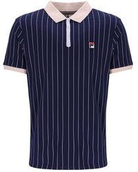 Fila - BB1 Classic Striped Polo Shirt Navy/Peach Whip/Thistle-L - Lyst