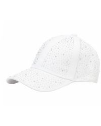 Liu Jo - Cappello Donna Liu Jo Logo con Visiera con Strass Bianco CS24LJ08 2A4026 T0300 Taglia Unica - Lyst