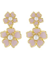 Ted Baker - Pettina Painted Flower Drop Earrings For - Lyst