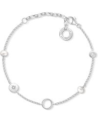 Thomas Sabo - Charm-Armband Perlen 925er Sterlingsilber X0273-167-14-L19v - Lyst
