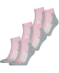 PUMA - Quarter Socken BWT CUSHIONED 6er Pack Schwarz Weiss Blau Rosa 35-38 39-42 43-46 83% Baumwolle - Lyst