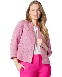 Kasper - Tweed Four Pocket Open-style Blazer - Lyst