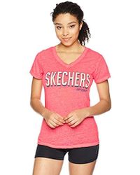 Skechers t shirt women's Clearance