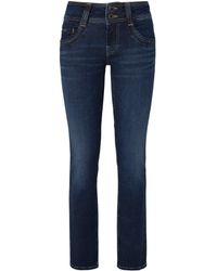 Pepe Jeans - Double Buttons Slim Low Waist Pl204588 Jeans - Lyst