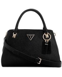 Guess - Noelle Luxury Satchel Black - Lyst