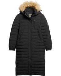 Superdry - Fuji Hooded Longline Puffer Jacket - Lyst