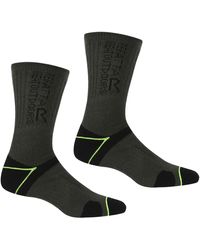 Regatta S Blister Protect Ii Anti Bacterial Walking Socks - Black