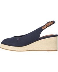 Tommy Hilfiger - Espadrilles Compensées Flag Mid Slingback Bride Réglable - Lyst