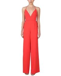 Jay Godfrey Lysa Jumpsuit In Coral Red