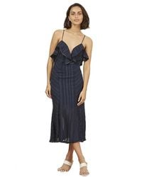 finders keepers aranciata ruffle strap dress