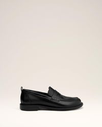 Ami Paris - Moccassins Noirs A Bout Anatomique En Cuir - Lyst