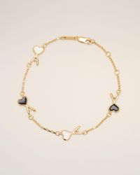 Ami Paris - Brass Bracelet With Hammered Ami De Coeur - Lyst