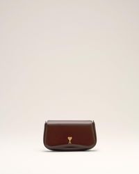 Ami Paris - Kleine Paris Paris Crossbody-Bag Aus Glasiertem Leder - Lyst