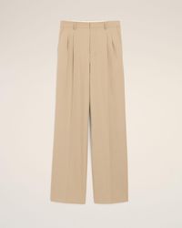 Ami Paris - New Wool Low Waist Wide Trousers - Lyst