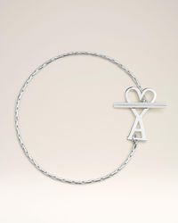 Ami Paris - Brass Chain Bracelet With Ami De Coeur - Lyst